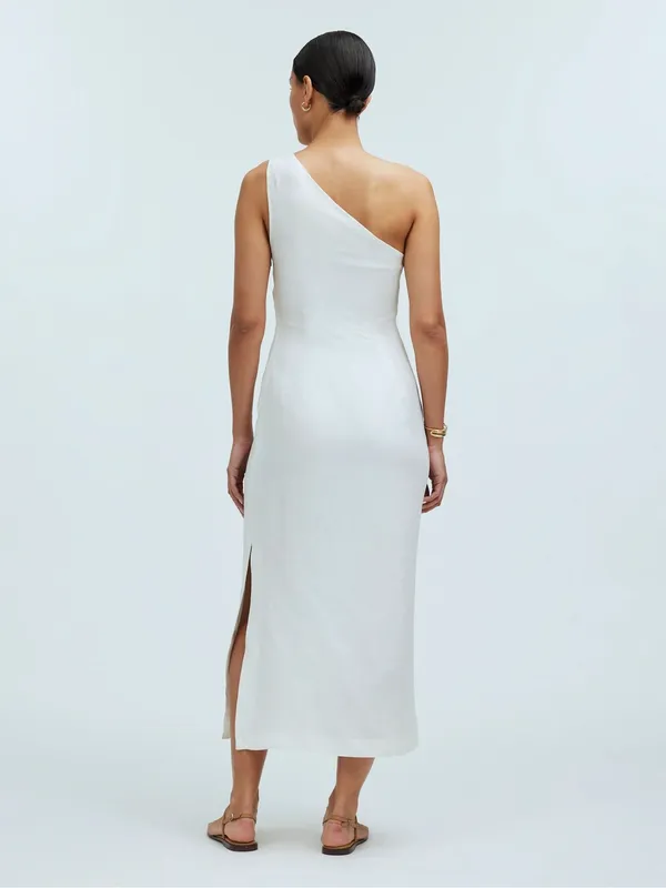 NWT Madewell One-Shoulder Midi Dress in Lighthouse White Size 2 - Image 5