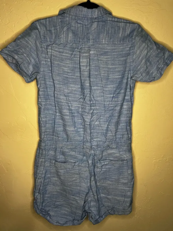 BDG Urban Outfitters Blue‎ Heathered Cotton Romper - Image 7
