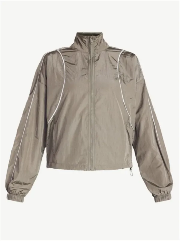 Avia Taupe Grey Fog Windbreaker Bomber Golf Jacket women’s size small - Image 5