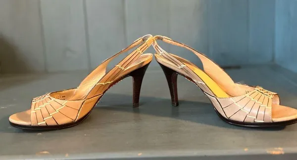 Cole Haan Beige Sling Back Heels, Size 8 - Image 7