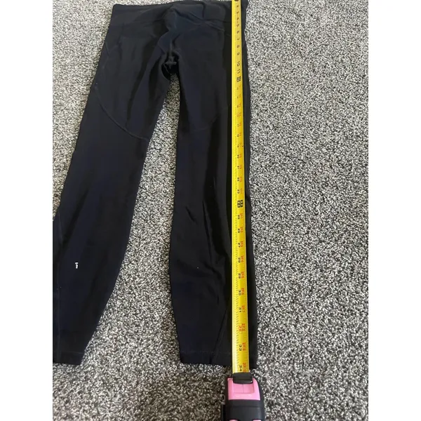 GapFit black athletic leggings feature specialized curved compression seams M - Image 3