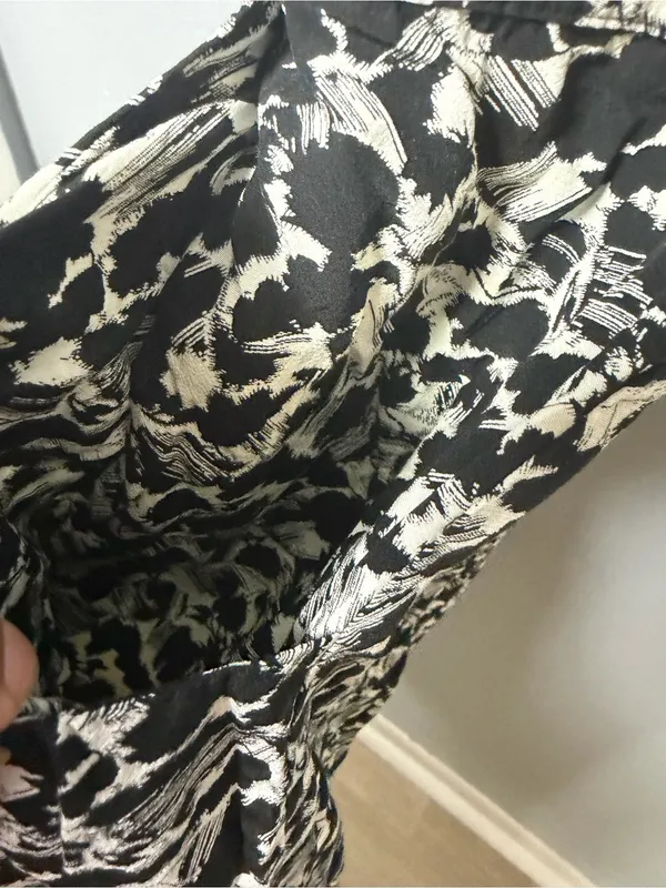 Madewell Black and White Floral Mini Dress - Image 7