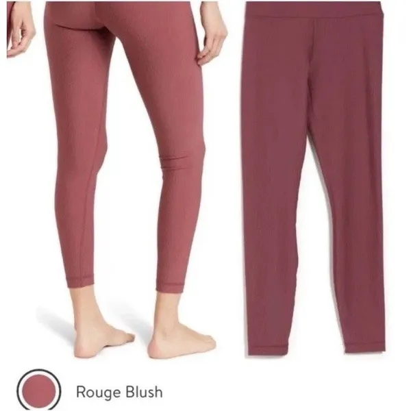 90 Degree by Reflex Carbon Interlink High Rise Ankle Leggings Rouge Blush S - Image 4