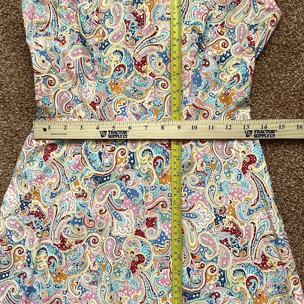 Harold's Dress 4 Sleeveless Shift Midi Paisley Summer Whimsy Pastels Twee Retro - Image 8