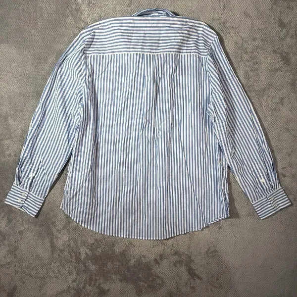J.Crew Size L Blue White Striped Cotton Button Down Shirt Long Sleeve Officewear - Image 11