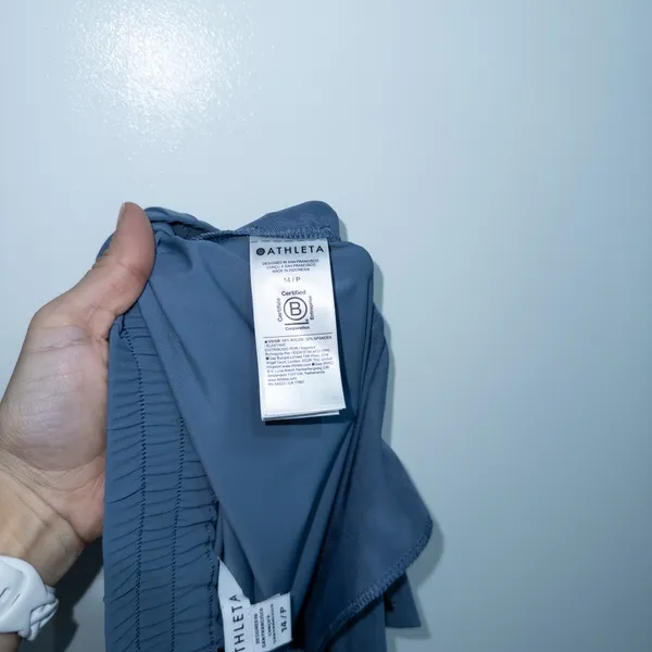New Athleta Shadow Blue Pinnacle Wide Leg Trousers Size 14 Petite - Image 10