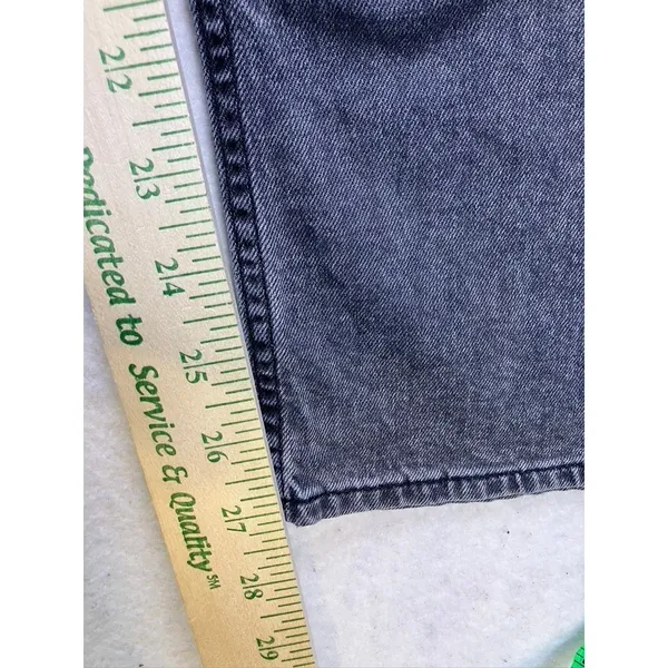Gap Loose High Rise Jeans Womens 31/12R Washed Black‎ Straight Leg - Image 8