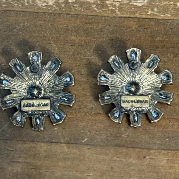 Baublebar blue gemstone flower earrings - Image 4