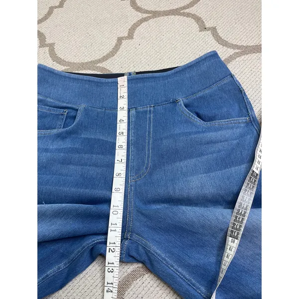 HALARA Flex High Waisted Pocket Baggy Wide Leg Blue Jeans, size Medium, 02775885 - Image 6