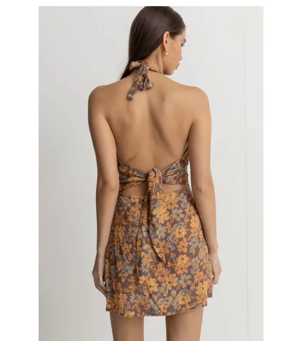 Rhythm Oasis Floral Halter Mini Dress - Image 2