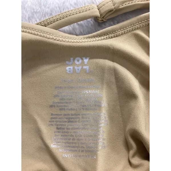 JoyLab Womens Almond Tan Exercise Dress Built-in Bra and Shorts Large NWT - Image 5