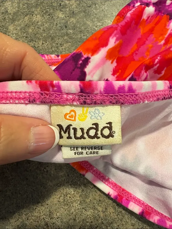 Mudd Pink Purple and Orange Tie-Dye Bikini Bottom - Image 3