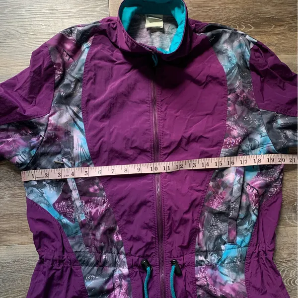Vintage Himd Purple Windbreaker with Teal Accents L - Image 2