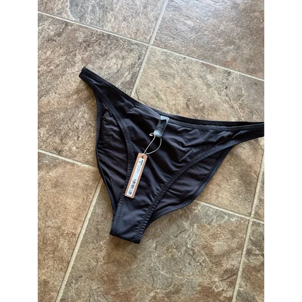 Skims Swim Mid Coverage Bottom Onyx Size XL - Image 5