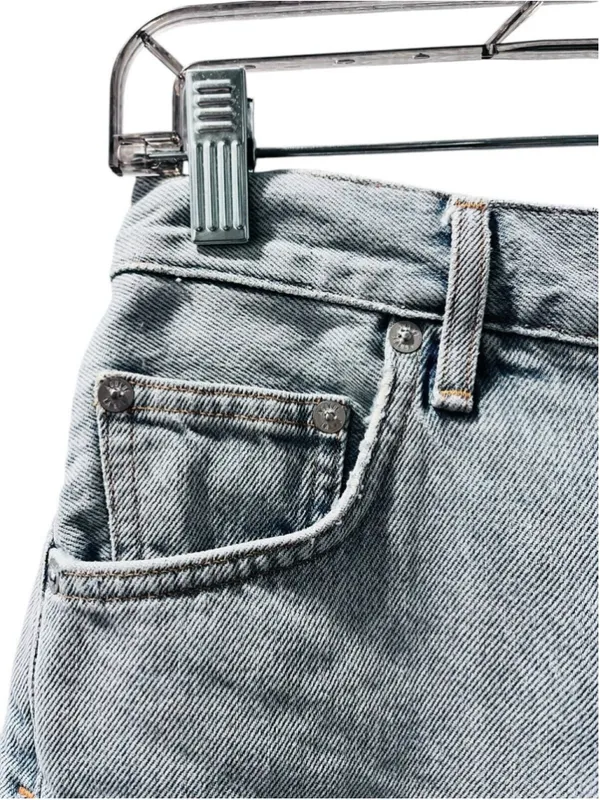 Agolde Premium Cut Off Denim Jean Shorts Size 24 High Waisted Button Fly Casual - Image 2