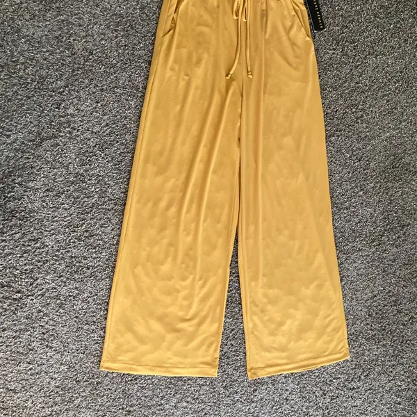 Always Indigo Boho Mustard Wide Leg Pull - Image 2