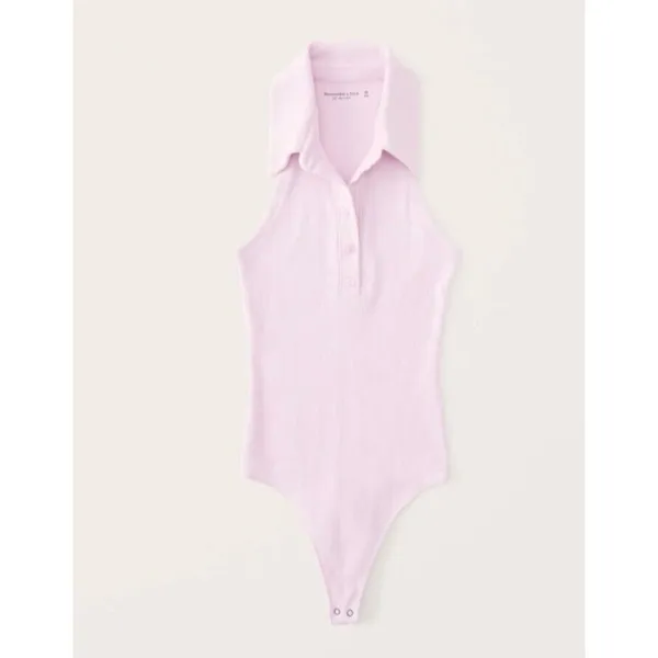 NEW Abercrombie & Fitch lavender soft ribbed bodysuit women’s size large - Image 2