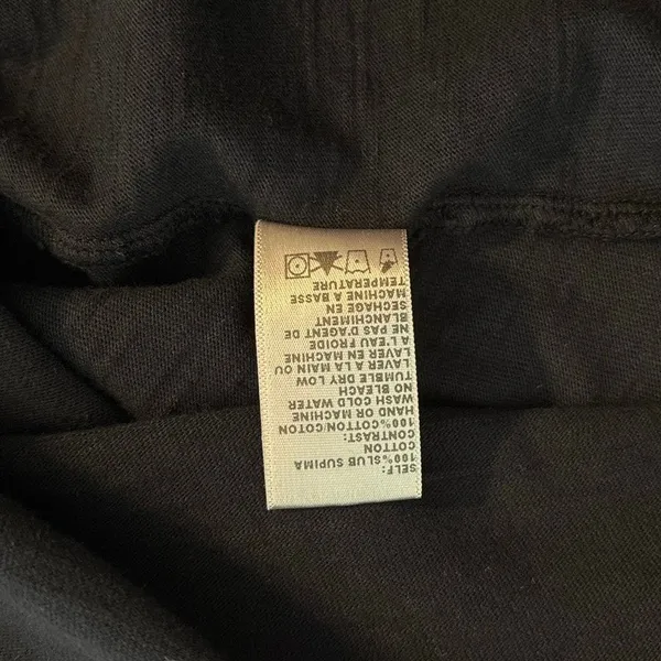 Standard James Perse Size 2 M Slub Supima Cotton Maxi Dress Black Minimal - Image 5