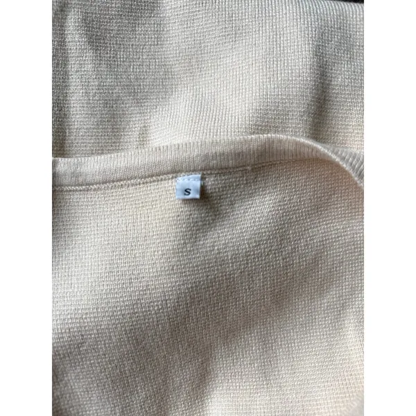 Women's Cream‎ Long Open Cardigan 2 large front pockets size small - Image 5