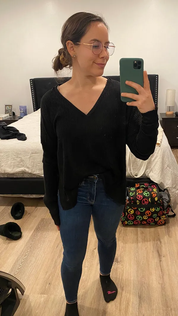 Wild Fable Black V Neck Sweater - Image 4