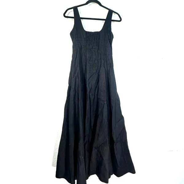 2/S DISSH 1oo% linen maxi dress long minimalist luxury capsule casual vacation - Image 3