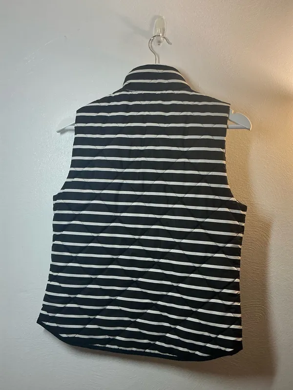 GAP Striped Quilted Puffer Vest Size Small - Image 2