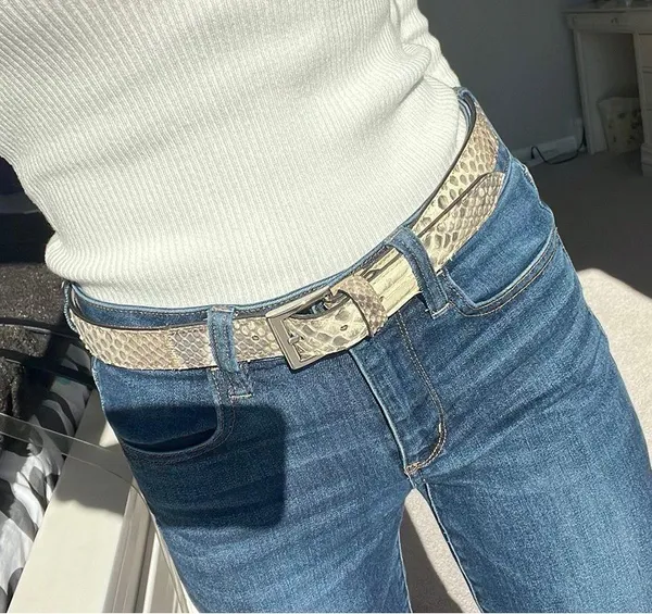 Snakeskin Italian Belt - Image 2