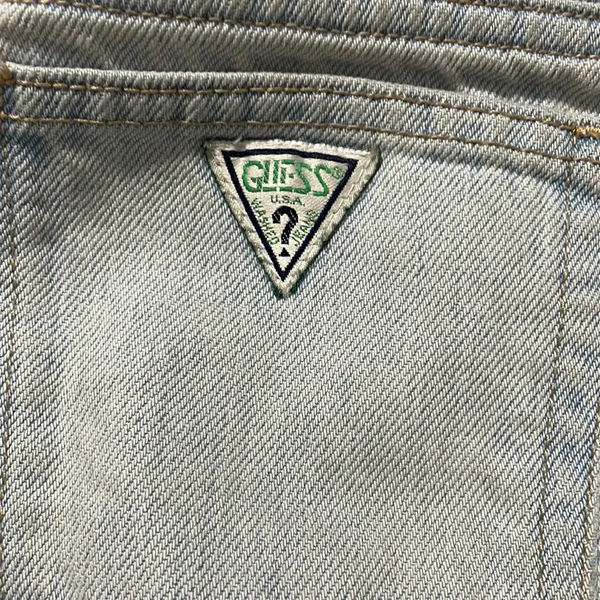 Vintage 80s 90s Guess • denim high waist light wash tapered leg mom jeans sz 24 - Image 6