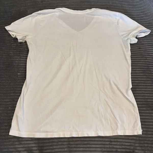 Life is Good Womens M White V-Neck Heart Graphic Short Sleeve T-Shirt - Image 8