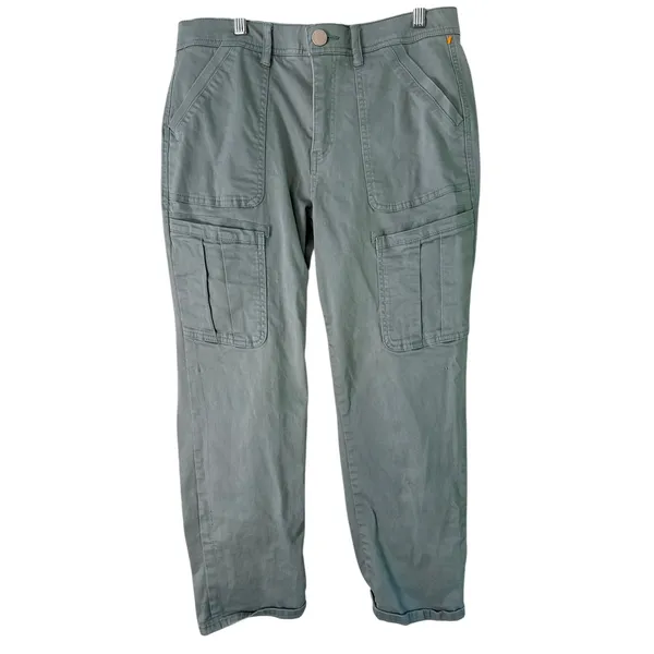 Democracy Cargo Pants‎ AB Tech Utility Stretch Green Size 10 - Image 2