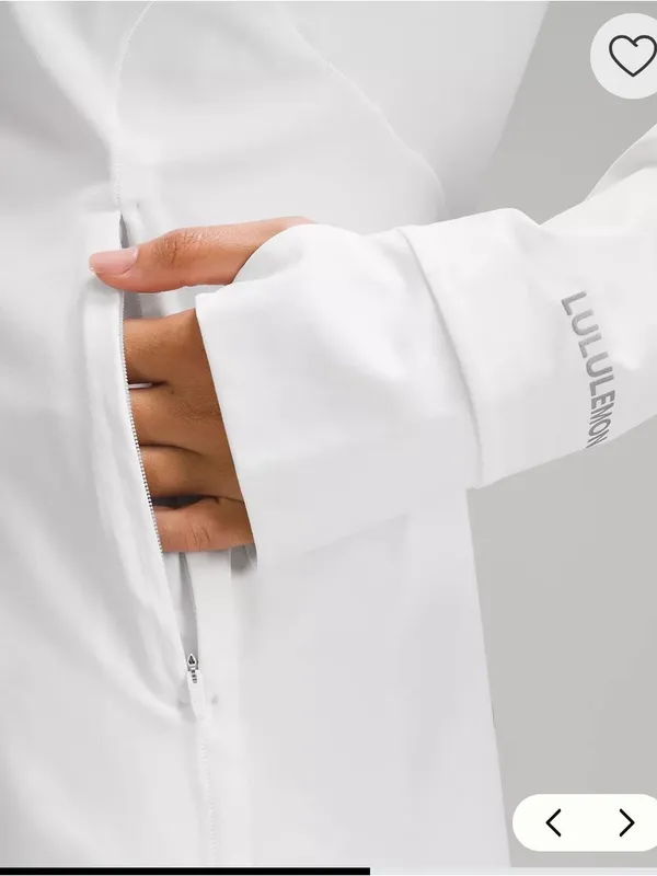 lululemon athletica White Mist Over Windbreaker Sz 4 - Image 3