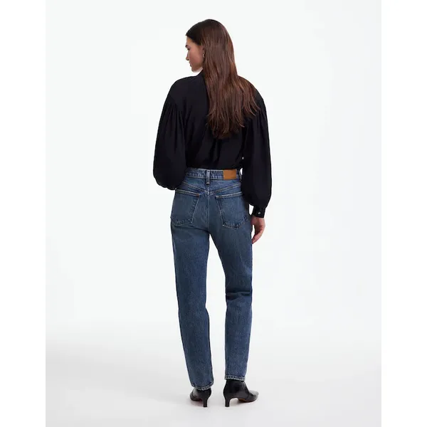 Madewell The 90s Straight‎ Crop Jeans - Concho Wash - Image 3
