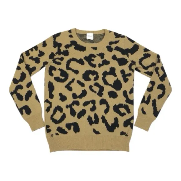 Leopard Print Sweater - Tan and Black - Image 3