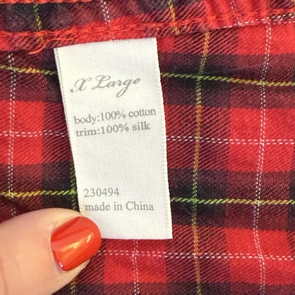 Victoria's Secret Red Plaid 2 Piece Pajama Set XL Holiday Christmas Heritage‎ - Image 7