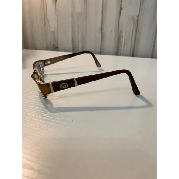 Gucci Eyeglass Frames Womens Brown Full Rim GG Logo 135 - Image 2