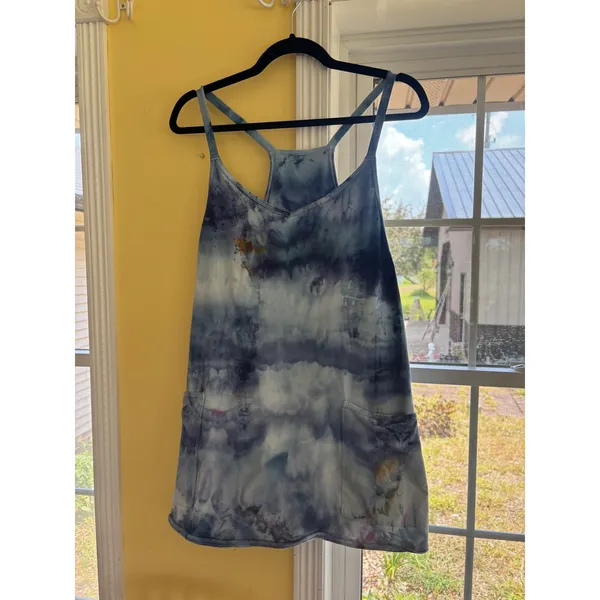 FP Movement Free People Tie Dye Active Dress Blue Purple Racerback Pockets Large - Image 4