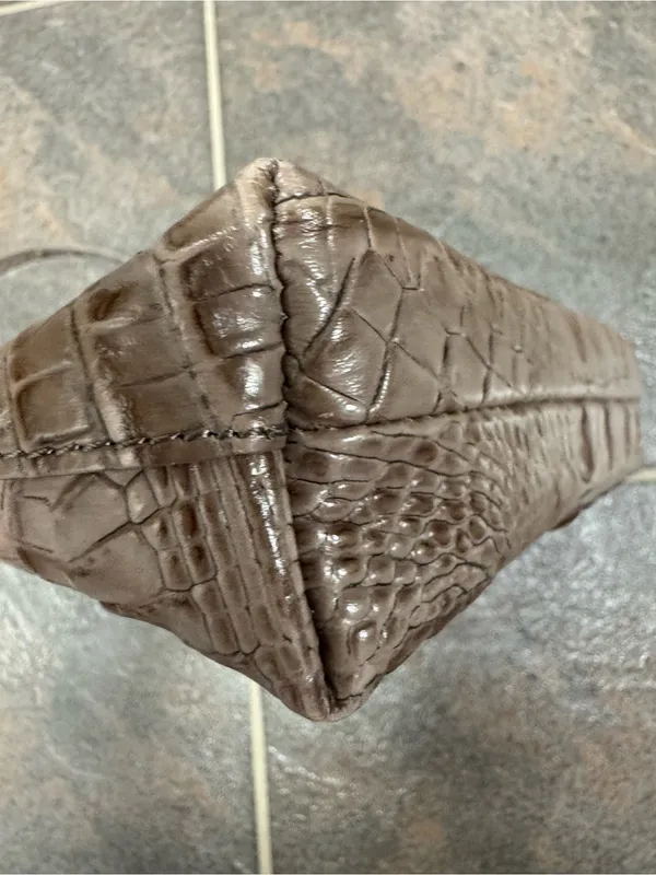 Brahmin Melbourne Brûlée Anytime Mini Shoulder Bag Wristlet/Clutch Handbag Tan - Image 7