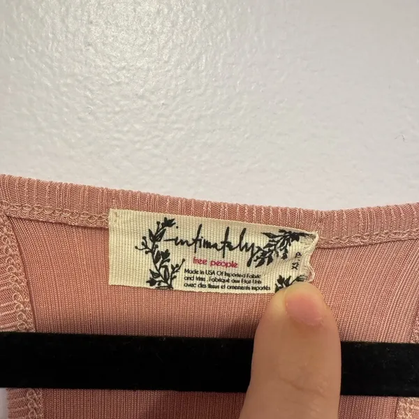 Pink flowy ribbed free people strappy tank‎ top - Image 3