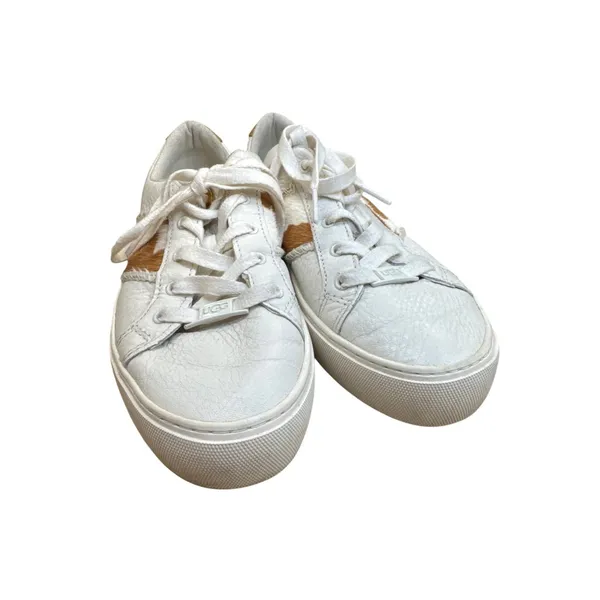 Ugg Womens White Brown Leopard Print Sneakers shoes Size 6 SKU8138 - Image 7