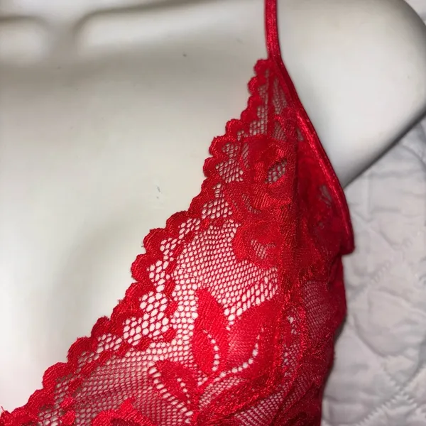 Red Lace Women's Victoria’s Secret Lace Small lingerie Teddy Nighty - Image 3