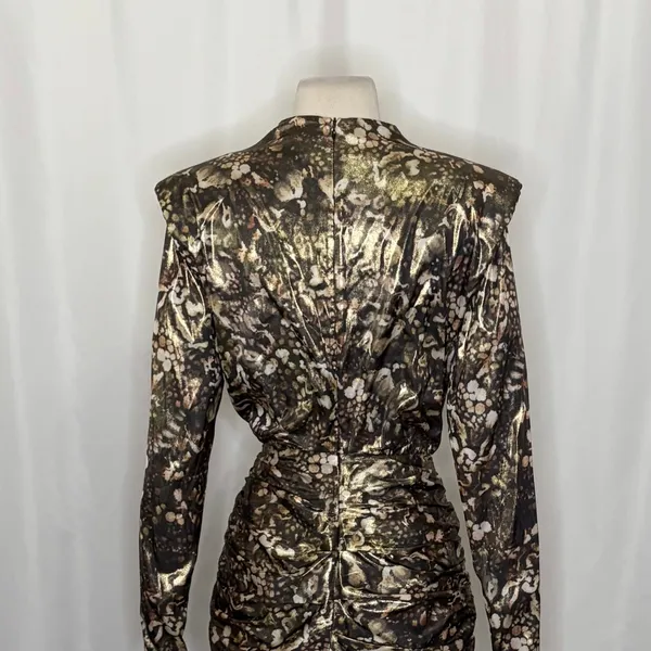 Revolve ALL SAINTS Lilliana‎ Kettu Metallic Mini Dress Allsaints Party Size 4 - Image 10
