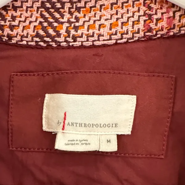 Anthropologie Pink Plaid Button-Up Jacket - Image 2