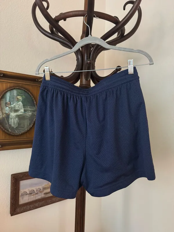 Vintage Style Navy Blue Dri-Fit Nike Shorts - Image 2