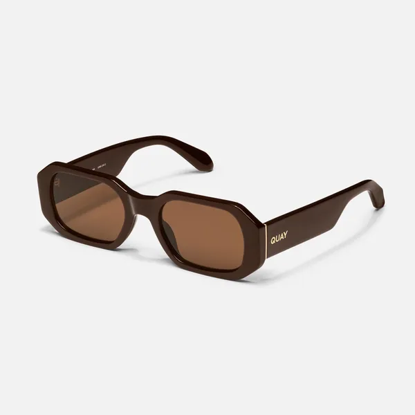 QUAY Australia HYPED UP Brown Sunglasses - Image 2