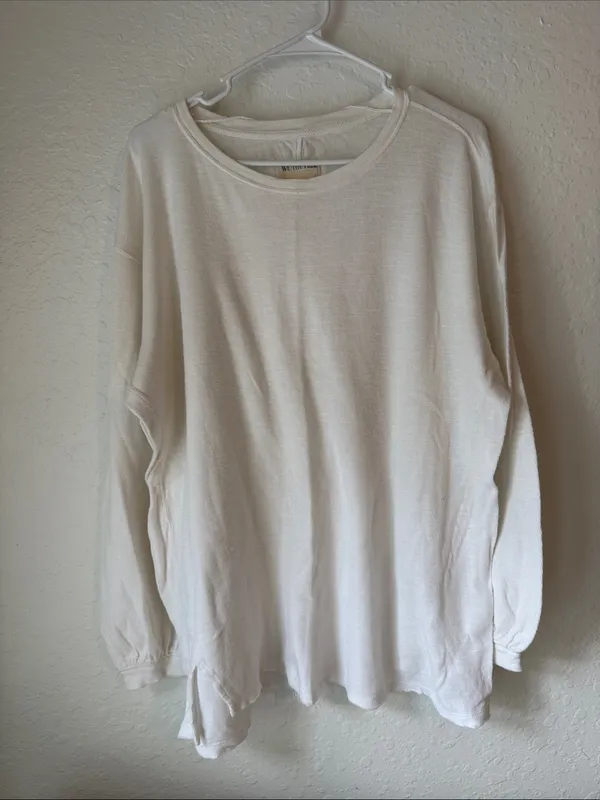 We The Free White Ribbed Crew Neck Long Sleeve Thermal - Image 6