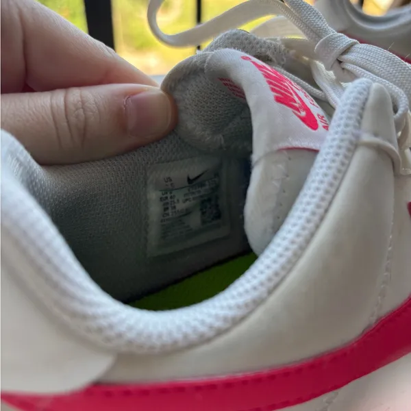 Nike Air Force 1 White and Pink Sneakers 8.5 W - Image 5