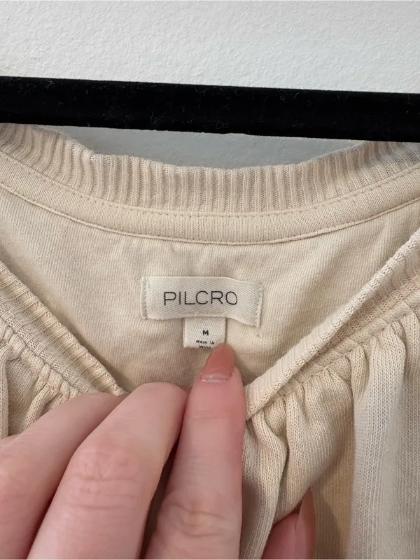 Anthropologie Pilcro Bubble Hem Sweater Medium - Image 4