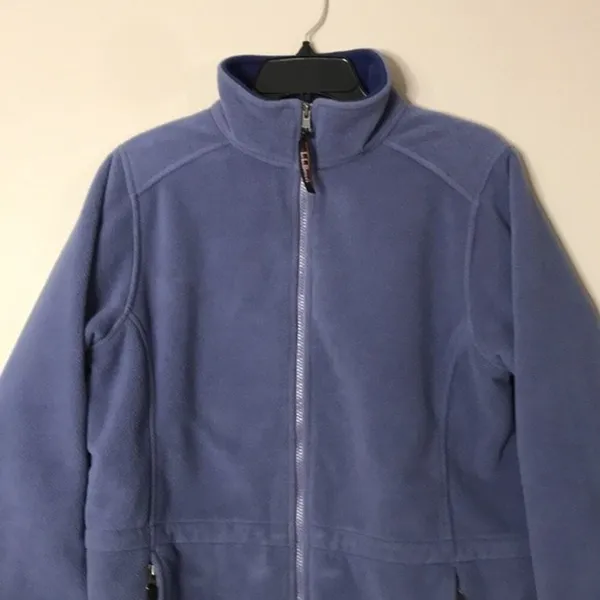 L.L. bean fleece zip up fall winter jacket with synch waist size medium - Image 2
