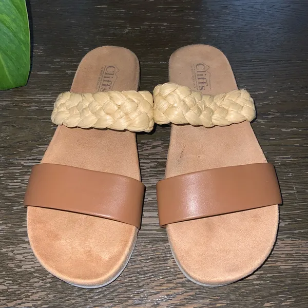 CLIFFS BY WHITE MOUNTAIN Women's Tonic Slide Sandal 7 Tan - Image 3