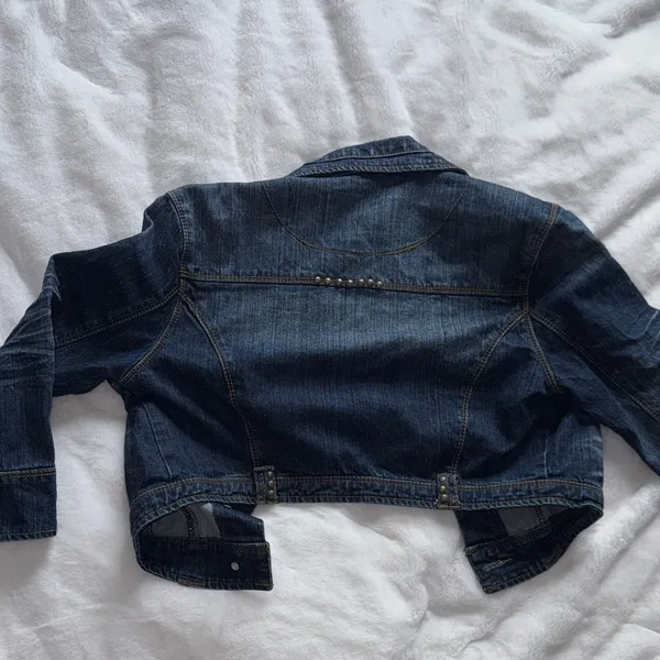Studded Cropped Denim Jacket | American Rag Cie | Size M - Image 10